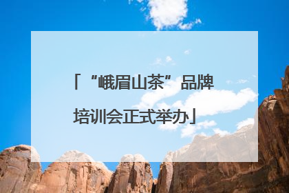 “峨眉山茶”品牌培训会正式举办